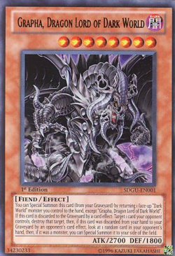 画像1: 【特価品】英語版 暗黒界の龍神 グラファ SDGU-EN001 1st（ウルトラレア）
