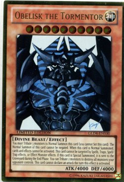 画像1: 【特価品】英語版 オベリスクの巨神兵 GLD4-EN030（ゴールドレア）