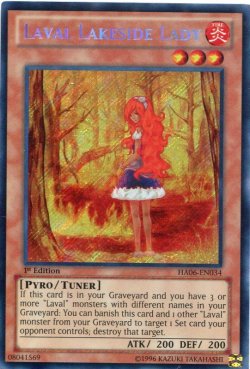 画像1: 【特価品】英語版 ラヴァル炎湖畔の淑女 HA06-EN034 1st（シークレットレア）