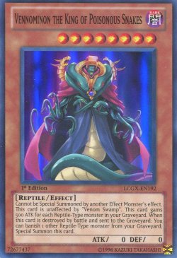 画像1: 【特価品】英語版 毒蛇王ヴェノミノン LCGX-EN192 1st（スーパーレア）