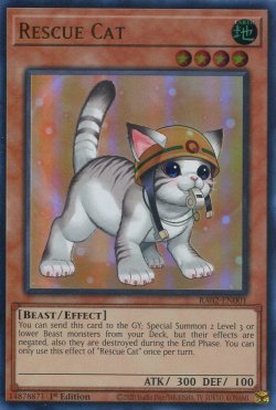 画像1: 【特価品】英語版 レスキューキャット（新規イラスト）1st RA02-EN001（ウルトラレア）