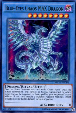 画像1: 【特価品】英語版 ブルーアイズ・カオス・ＭＡＸ・ドラゴン MVP1-EN004（ウルトラレア）