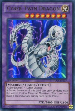 画像1: 【特価品】英語版 サイバー・ツイン・ドラゴン SDCR-EN037 1st（ウルトラレア）