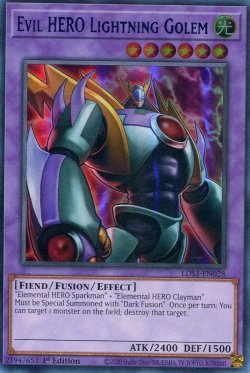 画像1: 【特価品】英語版 Ｅ－ＨＥＲＯ ライトニング・ゴーレム LDS3-EN028 1st（ウルトラレア：ブルー）
