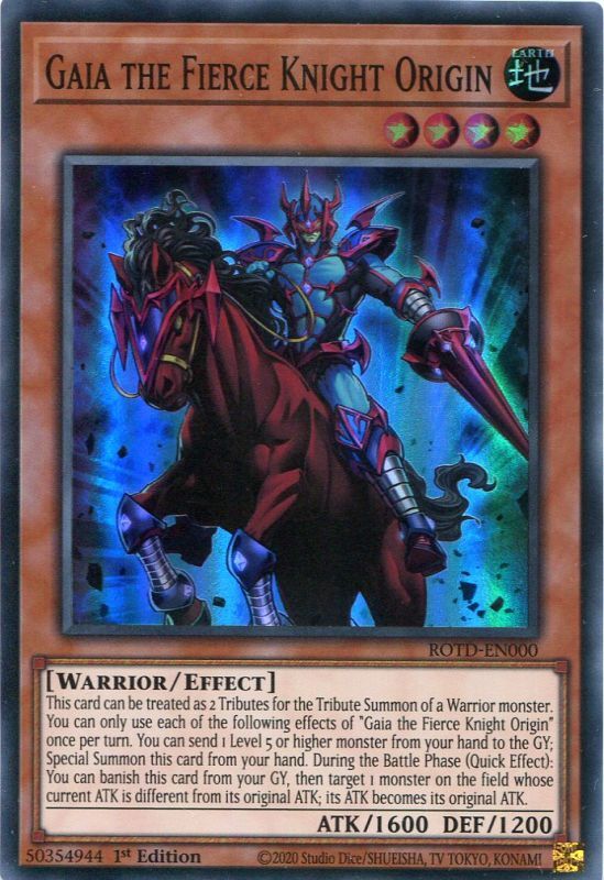特価品 英語版 暗黒騎士ガイアオリジン Rotd En000 1st スーパーレア 遊戯王カード販売のハッピーファクトリー