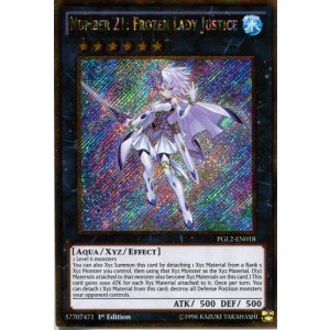 画像: 【特価品】英語版 Ｎｏ.２１ 氷結のレディ・ジャスティス PGL2-EN018 1st（ゴールドシークレットレア）