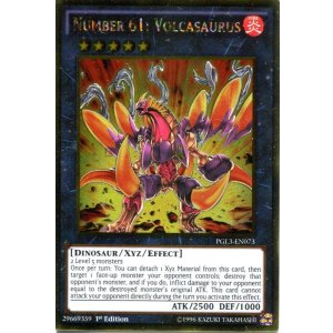 画像: 【特価品】英語版 Ｎｏ.６１ ヴォルカザウルス PGL3-EN073 1st（ゴールドレア）