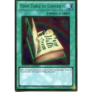 画像: 【特価品】英語版 トゥーンのもくじ GLD4-EN039（ゴールドレア）