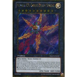 画像: 【特価品】英語版 ＣＮｏ.９ 天蓋妖星カオス・ダイソン・スフィア PGLD-EN022 1st（ゴールドシークレットレア）