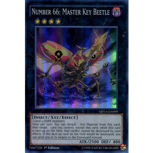 画像: 【特価品】英語版 Ｎｏ.６６ 覇鍵甲虫マスター・キー・ビートル MP14-EN099 1st（スーパーレア）