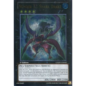 画像: 【特価品】英語版 Ｎｏ.３２ 海咬龍シャーク・ドレイク GAOV-EN042 1st（アルティメットレア）