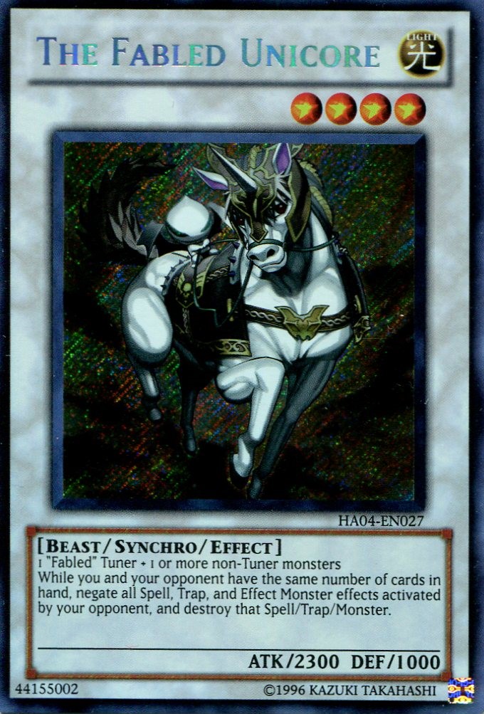 画像1: 【特価品】英語版 魔轟神獣ユニコール HA04-EN027（シークレットレア）