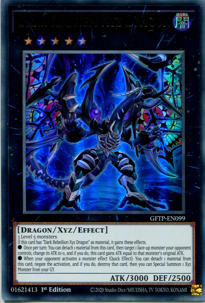 画像1: 【特価品】英語版 ダーク・レクイエム・エクシーズ・ドラゴン GFTP-EN099 1st（ウルトラレア）