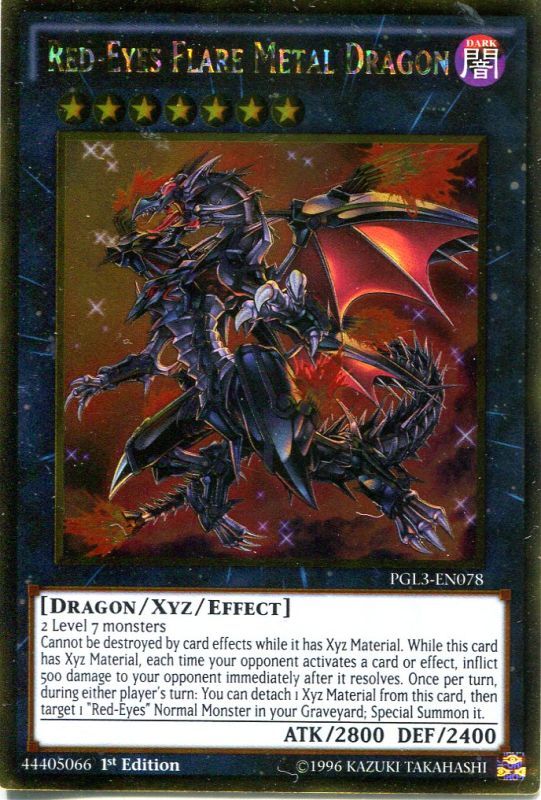 画像1: 【特価品】英語版 真紅眼の鋼炎竜 PGL3-EN078 1st（ゴールドレア）