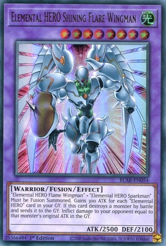 画像1: 【特価品】英語版 Ｅ・ＨＥＲＯ シャイニング・フレア・ウィングマン BLAR-EN054 1st（ウルトラレア）