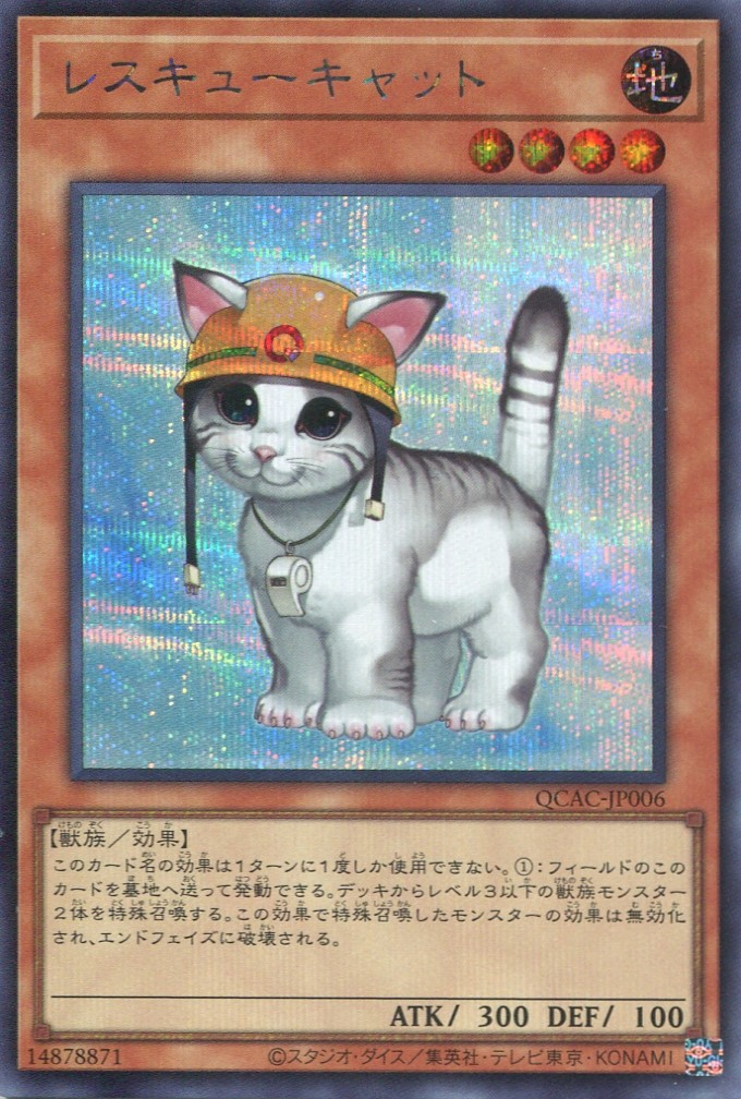 画像1: レスキューキャット（通常イラスト） QCAC-JP006（シークレットレア）
