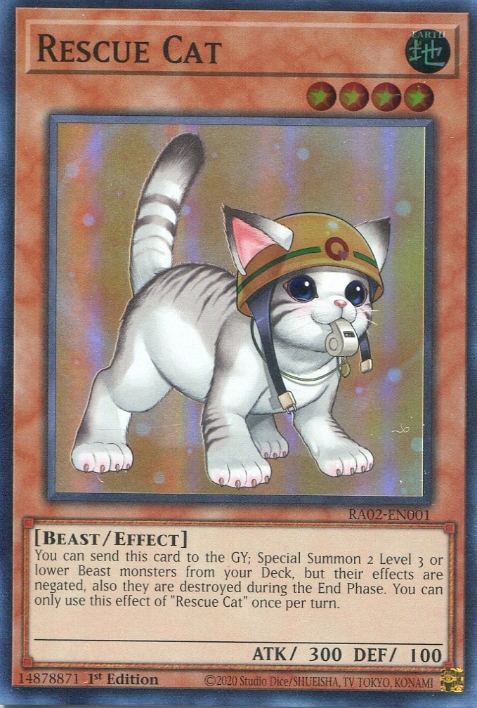 画像1: 【特価品】英語版 レスキューキャット（新規イラスト）1st RA02-EN001（スーパーレア）