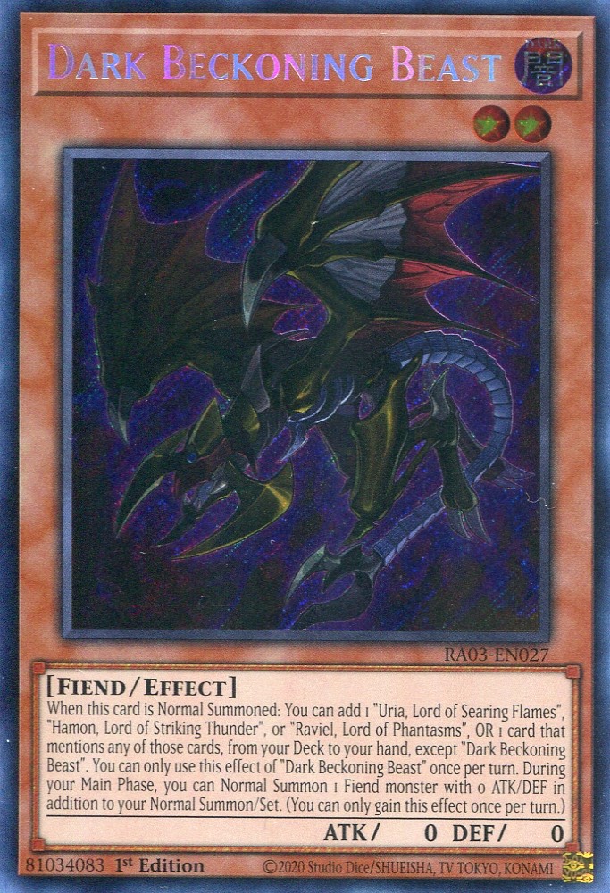 画像1: 【特価品】英語版  暗黒の招来神 RA03-EN027 1st（シークレットレア）