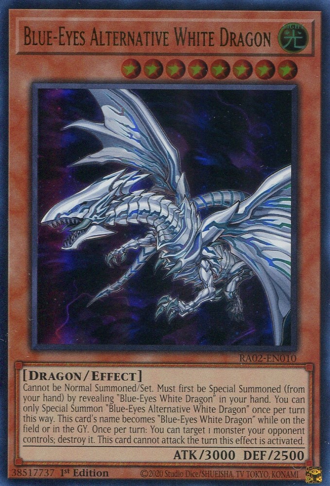 画像1: 【特価品】英語版 青眼の亜白龍 RA02-EN010 1st（ウルトラレア）