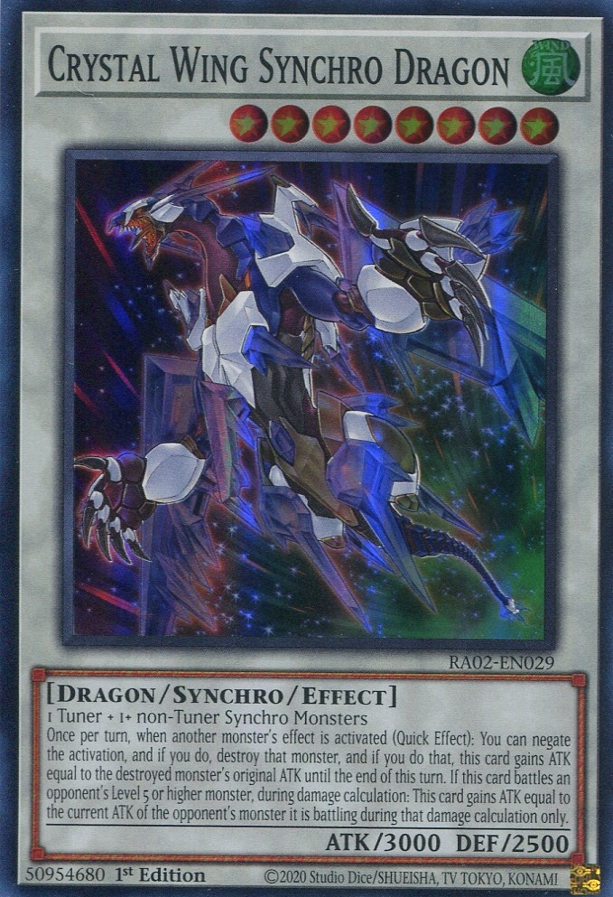 画像1: 【特価品】英語版 クリスタルウィング・シンクロ・ドラゴン RA02-EN029 1st（スーパーレア）