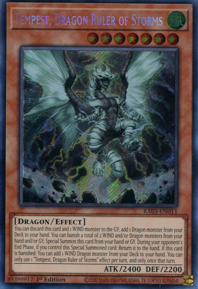 画像1: 【特価品】英語版 嵐征竜－テンペスト RA03-EN011 1st（シークレットレア）