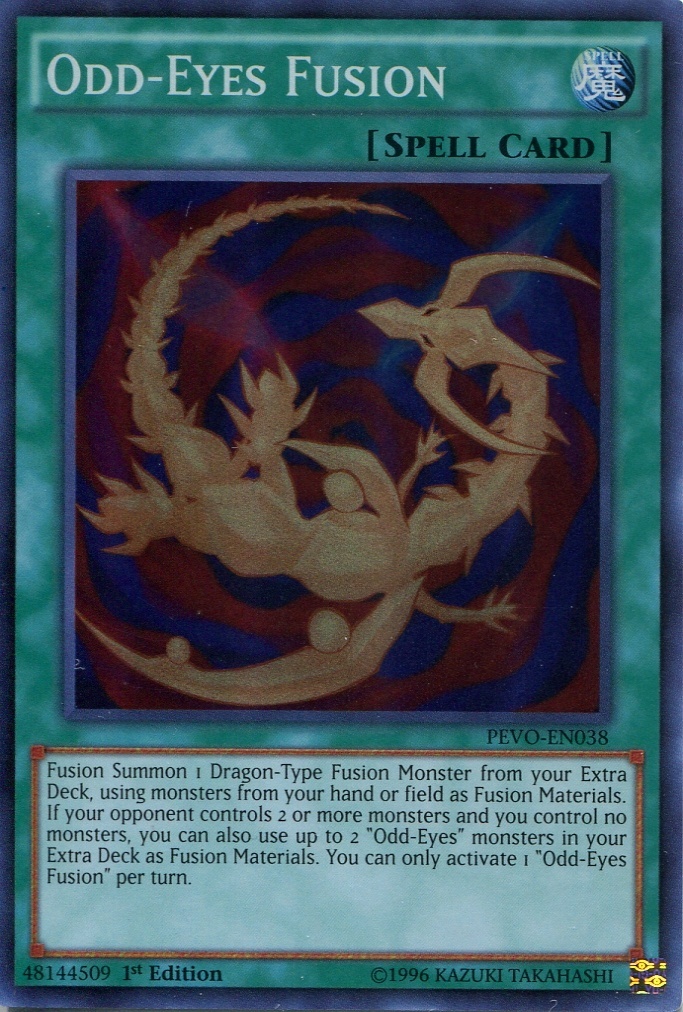 画像1: 【特価品】英語版 オッドアイズ・フュージョン PEVO-EN038 1st（スーパーレア）