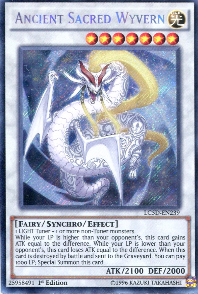 画像1: 【特価品】英語版 エンシェント・ホーリー・ワイバーン LC5D-EN239 1st（シークレットレア）