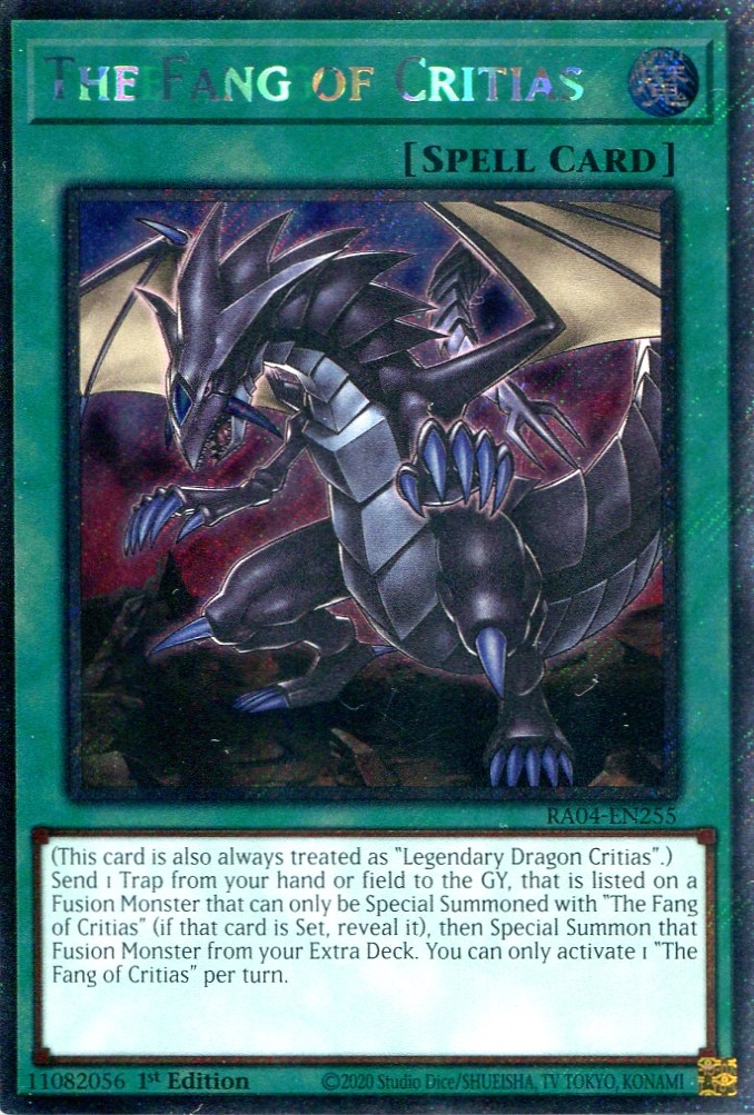 画像1: 【特価品】英語版 クリティウスの牙 RA04-EN255 1st（プラチナシークレットレア）