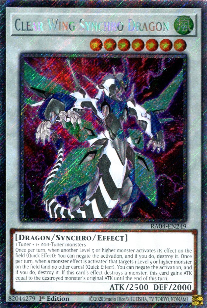 画像1: 【特価品】英語版 クリアウィング・シンクロ・ドラゴン RA04-EN249 1st（プラチナシークレットレア）