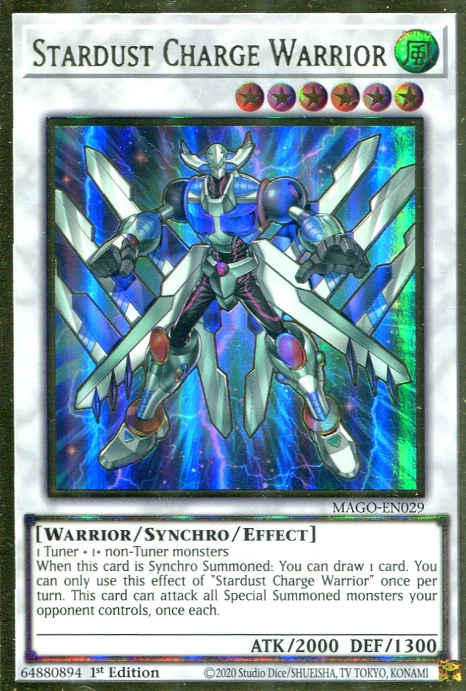画像1: 【特価品】英語版 スターダスト・チャージ・ウォリアー MAGO-EN029 1st（プレミアムゴールドレア）