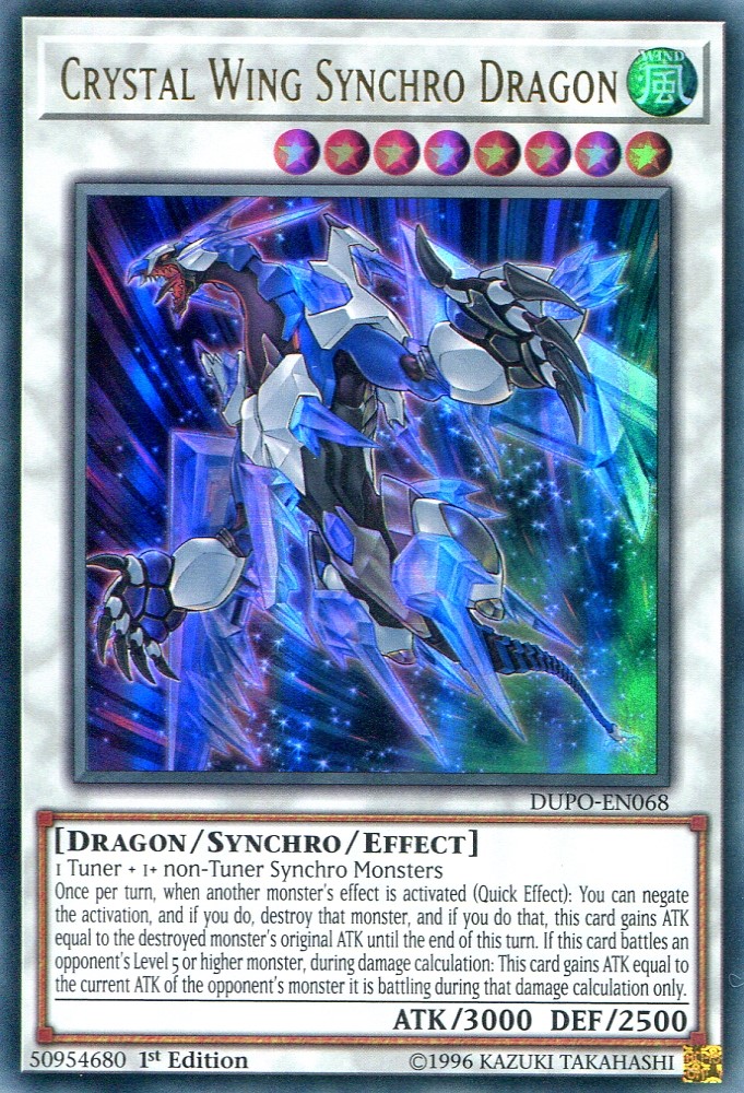画像1: 【特価品】英語版 クリスタルウィング・シンクロ・ドラゴン DUPO-EN068 1st（ウルトラレア）