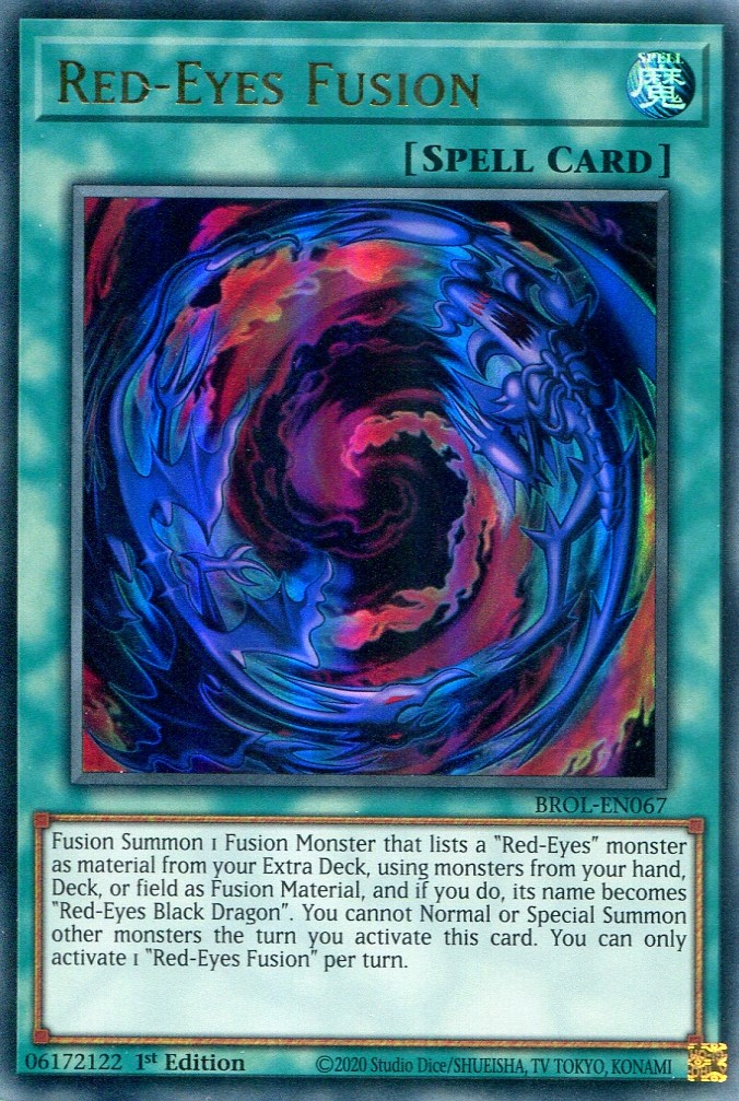 画像1: 【特価品】英語版 真紅眼融合 BROL-EN067 1st（ウルトラレア）