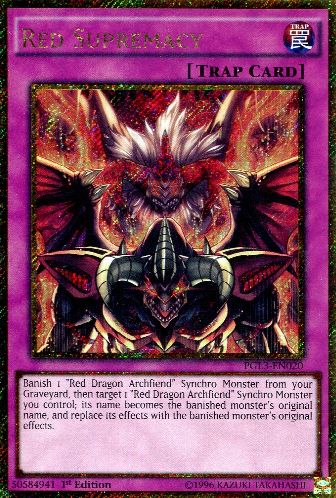 画像1: 【特価品】英語版 レッド・スプレマシー PGL3-EN020 1st（ゴールドシークレットレア）