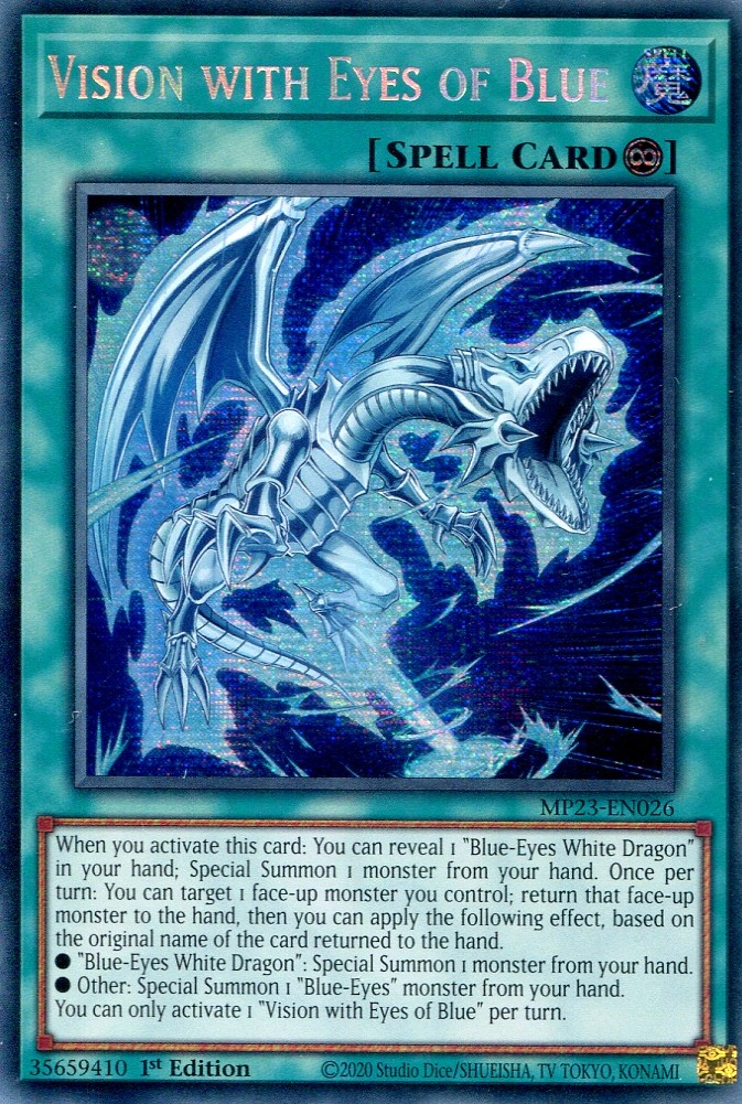 画像1: 【特価品】英語版 青き眼の幻出 MP23-EN026 1st（プリズマティックシークレットレア）