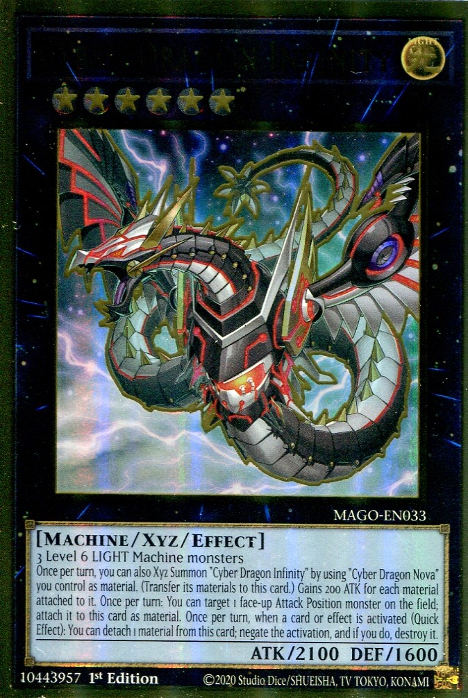 画像1: 【特価品】英語版 サイバー・ドラゴン・インフィニティ（新規イラスト） MAGO-EN033 1st（プレミアムゴールドレア）