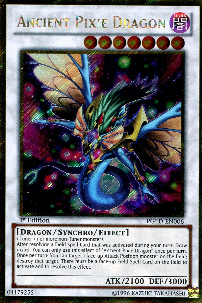 画像1: 【特価品】英語版 妖精竜 エンシェント PGLD-EN006 1st（ゴールドシークレットレア）