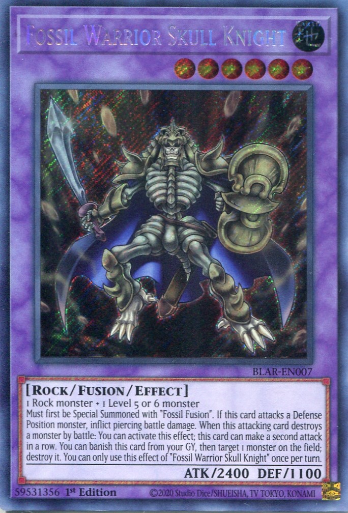 画像1: 【特価品】英語版 中生代化石騎士 スカルナイト BLAR-EN007 1st（シークレットレア）