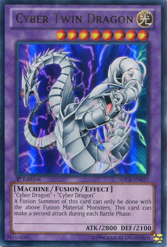 画像1: 【特価品】英語版 サイバー・ツイン・ドラゴン SDCR-EN037 1st（ウルトラレア）