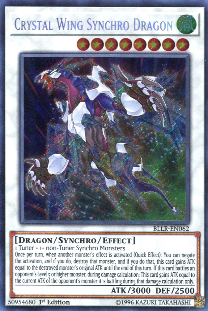 画像1: 【特価品】英語版 クリスタルウィング・シンクロ・ドラゴン BLLR-EN062 1st（シークレットレア）