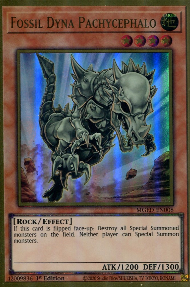 画像1: 【特価品】英語版 フォッシル・ダイナ パキケファロ MGED-EN008 1st（プレミアムゴールドレア）