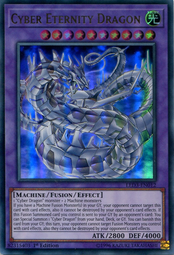 画像1: 【特価品】英語版 サイバー・エタニティ・ドラゴン LED3-EN012 1st（ウルトラレア）