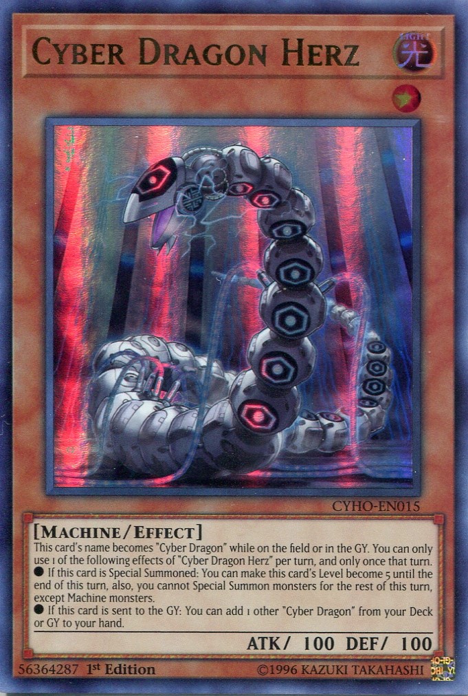 画像1: 【特価品】英語版 サイバー・ドラゴン・ヘルツ CYHO-EN015 1st（ウルトラレア）