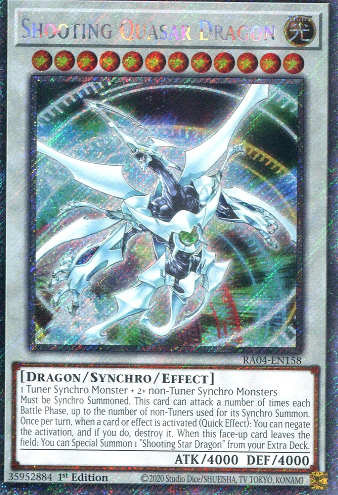 画像1: 【特価品】英語版 シューティング・クェーサー・ドラゴン RA04-EN158 1st（プラチナシークレットレア）