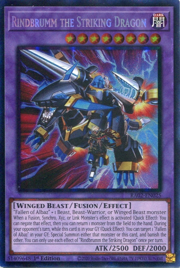 画像1: 【特価品】英語版 撃鉄竜リンドブルム RA02-EN025 1st（プリズマティックコレクターズレア）