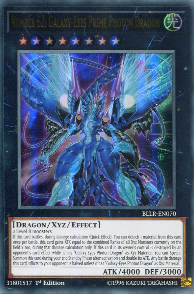 画像1: 【特価品】英語版 Ｎｏ.６２ 銀河眼の光子竜皇 BLLR-EN070 1st（ウルトラレア）