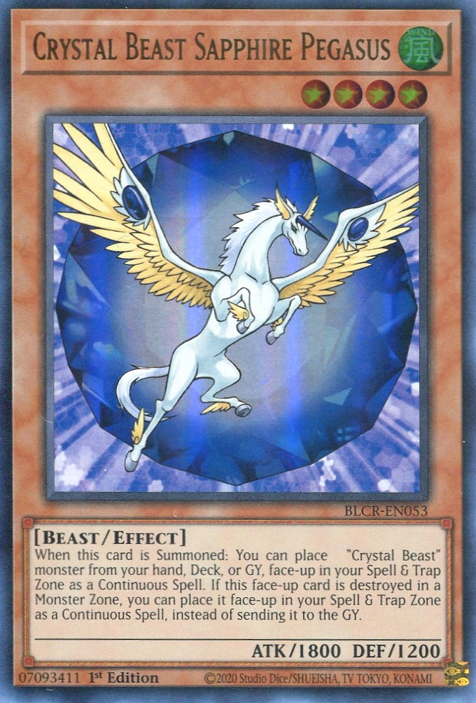 画像1: 【特価品】英語版 宝玉獣 サファイア・ペガサス BLCR-EN053 1st（ウルトラレア）