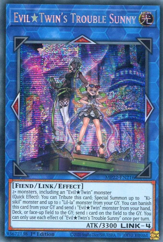 画像1: 【特価品】英語版 Ｅｖｉｌ★Ｔｗｉｎ’ｓ トラブル・サニー MP22-EN216 1st（プリズマティックシークレットレア）