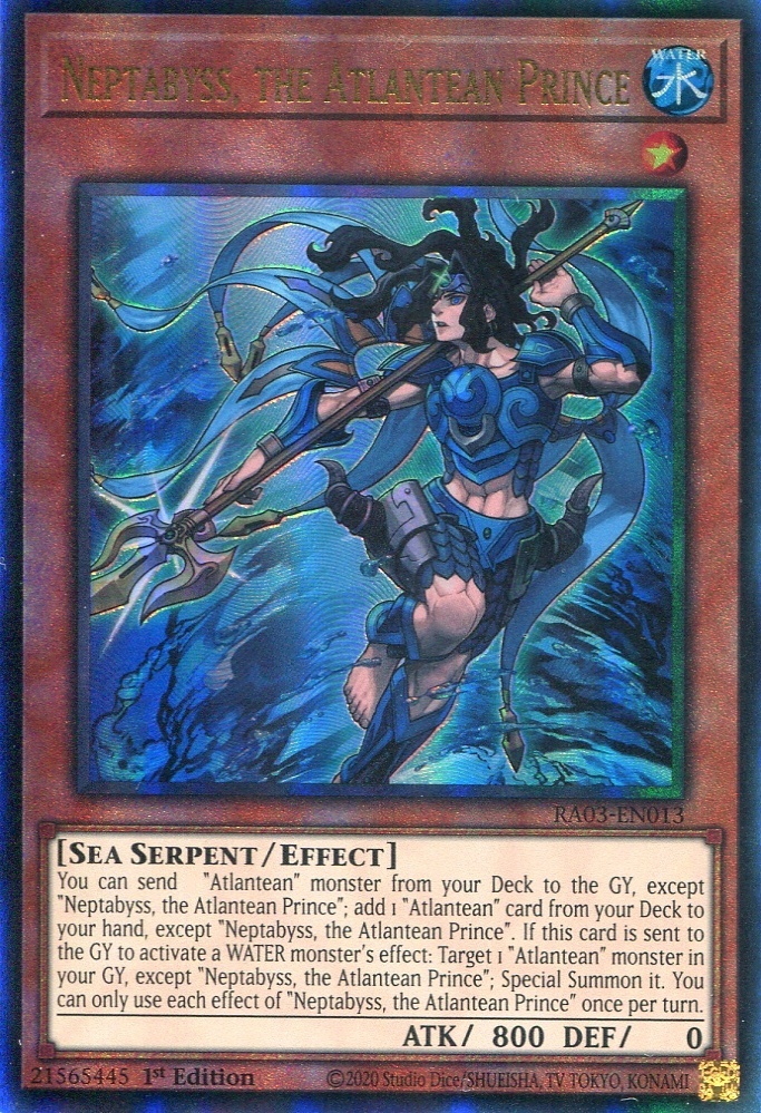 画像1: 【特価品】英語版 海皇子 ネプトアビス RA03-EN013 1st（プリズマティックアルティメットレア）