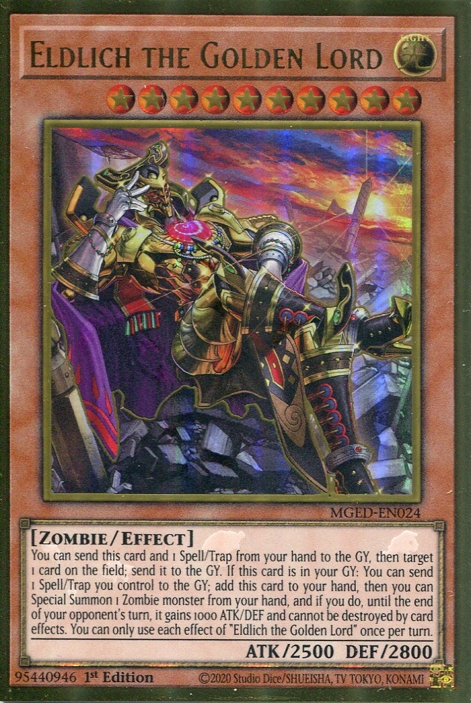 画像1: 【特価品】英語版 黄金卿エルドリッチ MGED-EN024 1st（プレミアムゴールドレア）